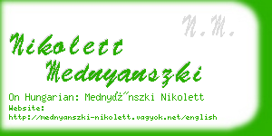 nikolett mednyanszki business card